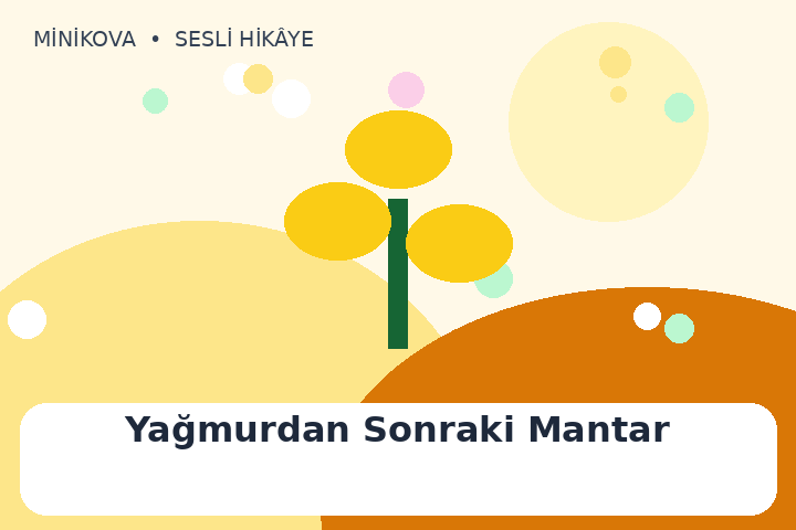Yağmurdan Sonraki Mantar için renkli, sabır temalı çocuk hikâyesi kapak görseli