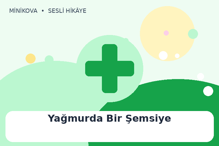Yağmurda Bir Şemsiye için renkli, yardımlaşmak temalı çocuk hikâyesi kapak görseli