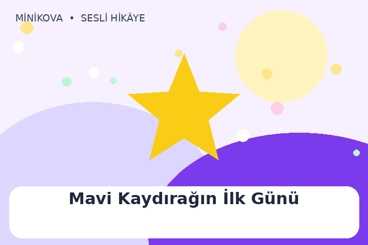 Mavi Kaydırağın İlk Günü için renkli, cesaret temalı çocuk hikâyesi kapak görseli
